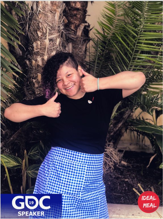 Im sure you all know <a href="/NyameDev/">Kai Nyame🌱🐑</a>, but for our newer friends, Kai is a game designer at <a href="/USCGames/">USC Games✌</a> focusing on creating exciting and engaging experiences! In her spare time, she likes to cosplay, and drink tea with friends.

#gamedev #indiedev #indiegame