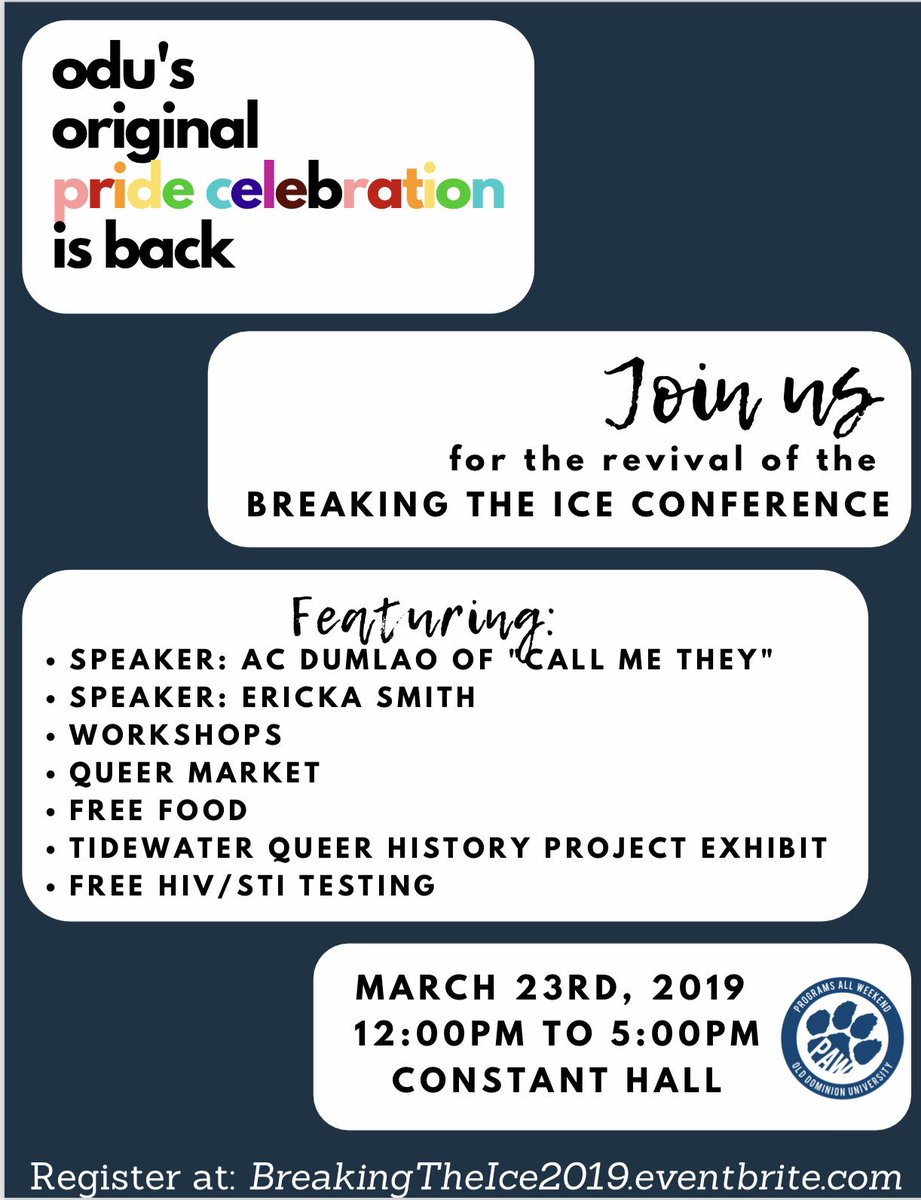 ODUSafeSpace's tweet photo. TOMORROW!! 
❤️🧡💛💚💙💜
We are so proud of ODU SAGA for all of the hard work they put into this conference. We can’t wait to be there to support and celebrate y’all. See you soon! #odusafespace #odusaga #odu https://t.co/0bLBzuUqMH