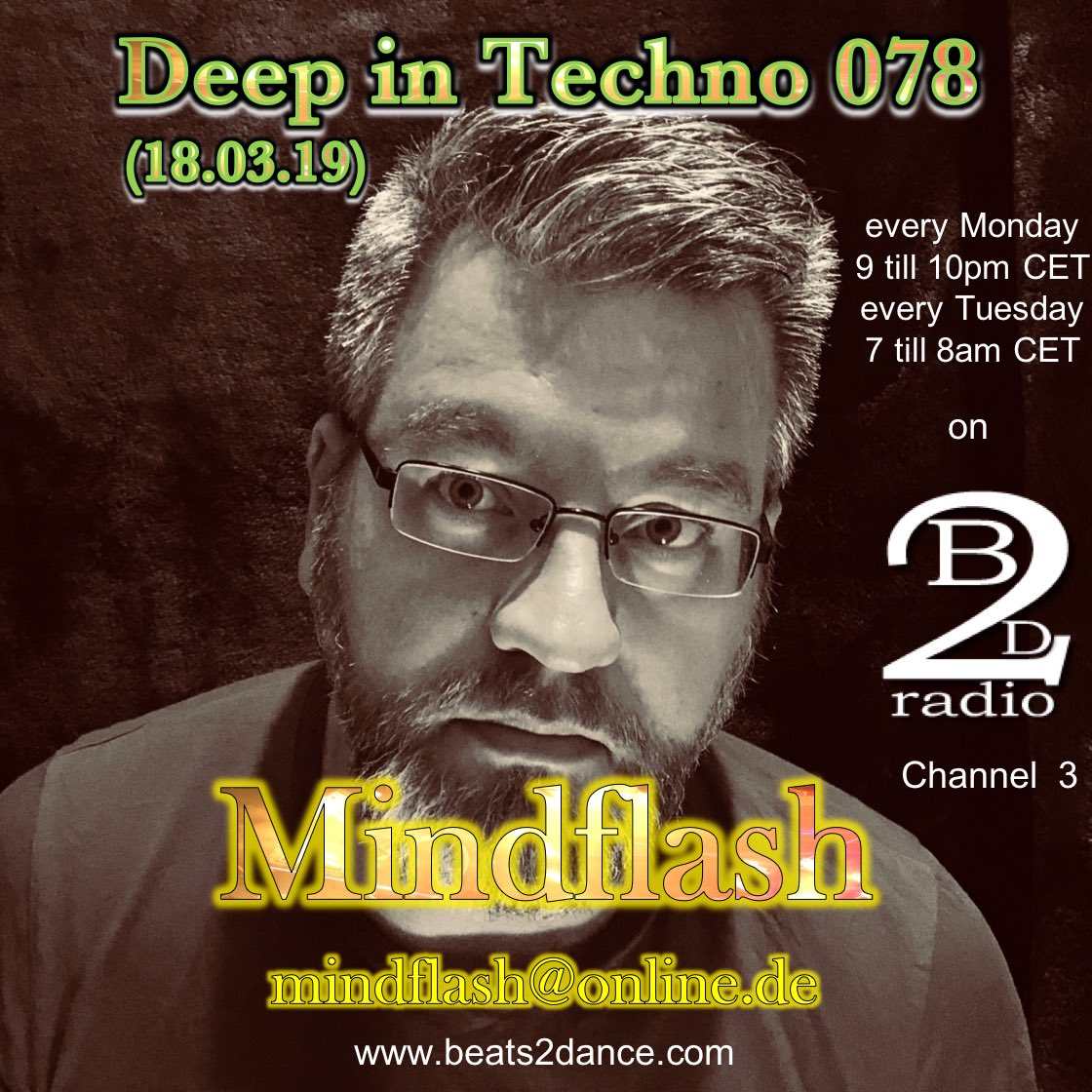 Mindflash1's tweet photo. Late, but never too late! This is Deep in Techno 78!
Including tracks by #saccao #lydiaeisenblätter #samuellsession #magnapia #sian #adambeyer #kaiser and more. #DeepinTechno #deeptechno #techno #deeptech #minimaltechno #electronica #mixcloud #soundcloud #mindflash #beats2dance https://t.co/7AFrRSr65k