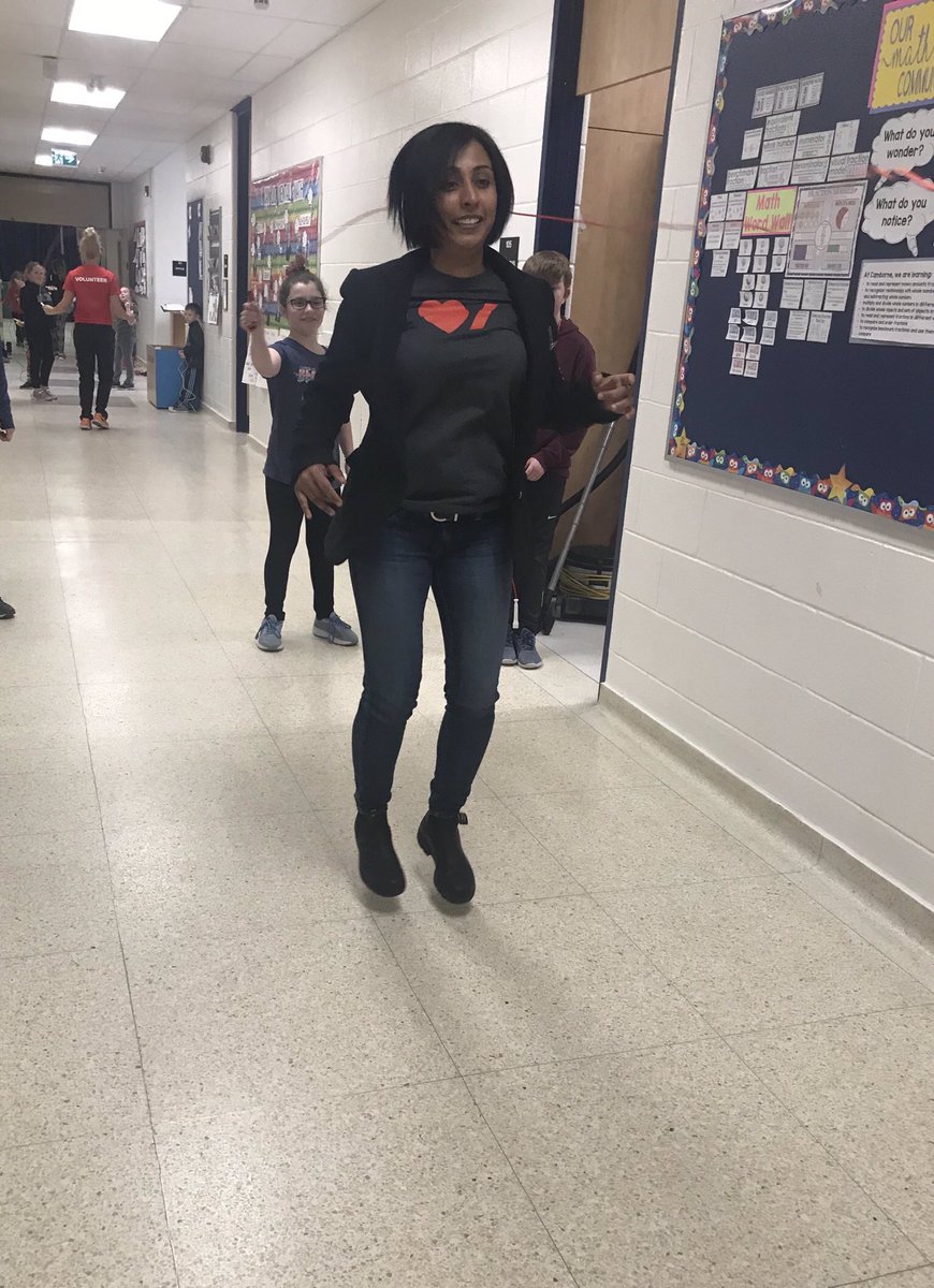 Awesome day for all staff and students participating in Jump Rope for Heart! Looks like we surpassed our school fundraising goal and being duct taped to the wall is in Ms. Ness’ near future!