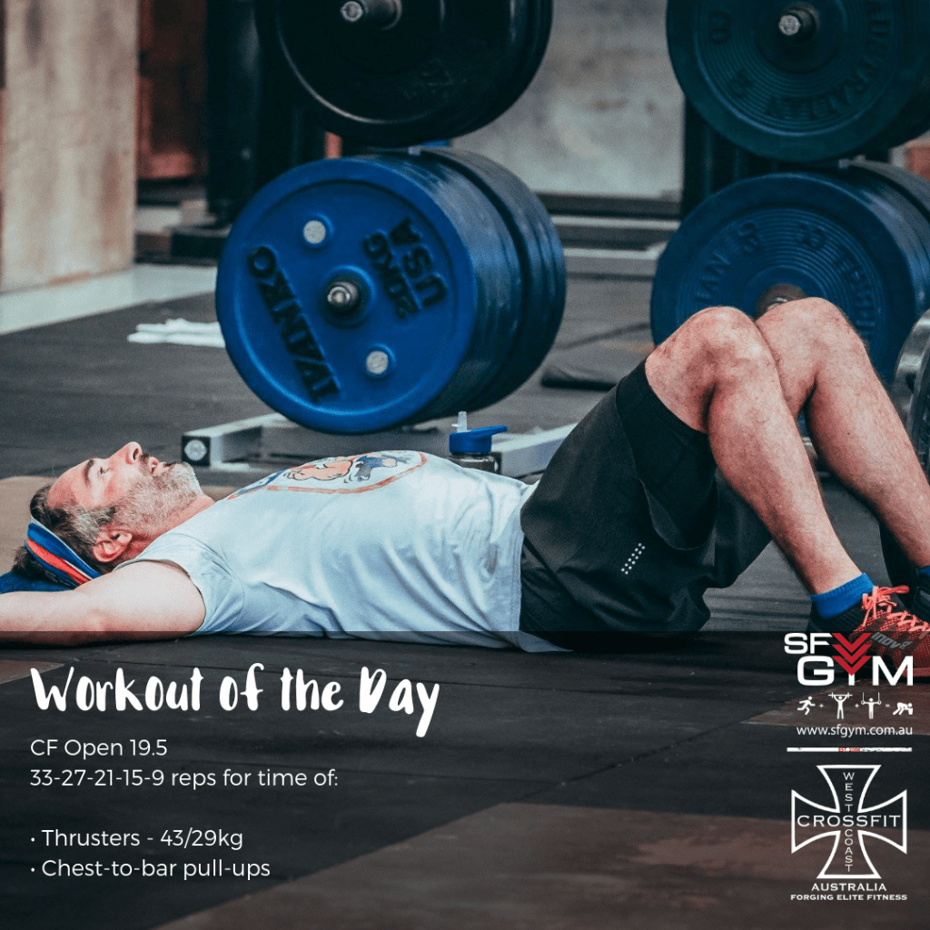 Workout of the Day, Saturday 23rd March 2019 sfgym.com.au/workout-of-the…
