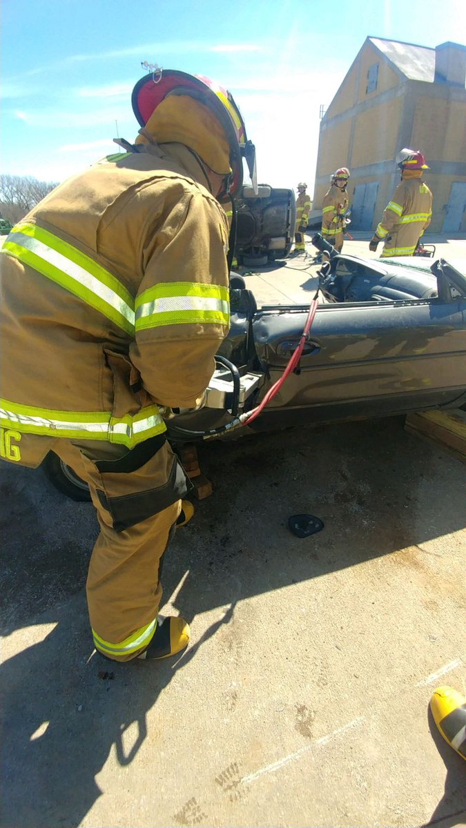 OFD Candidate Class 2019-1 spent the first part of week 10 taking Firefighter 1 and Hazardous Materials Operations Level tests. The past three days have allowed them to practice vehicle extrication on vehicles provided by <a href="/ArrowTowing_NE/">Arrow Towing</a>