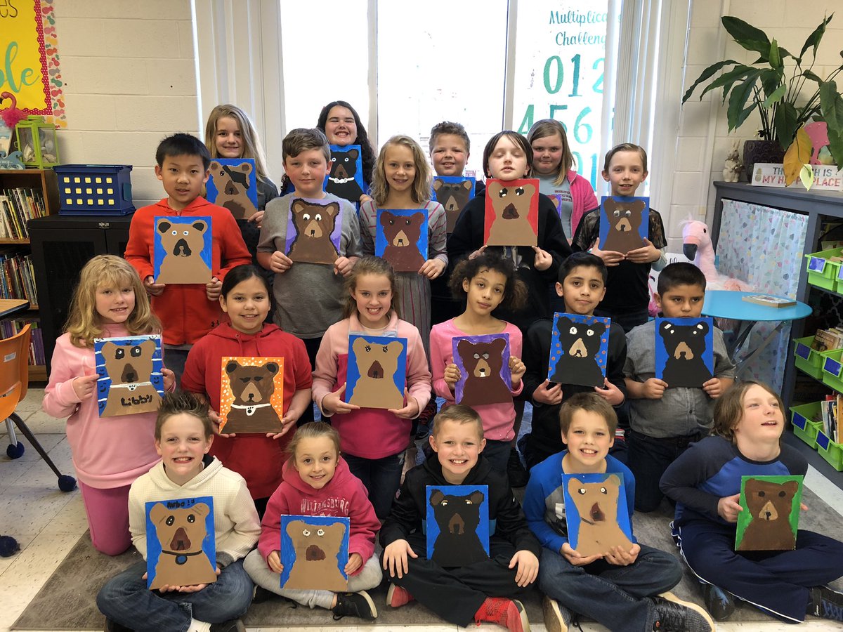 4th Grade had a blast painting their very own Nebo Bear during Blooming Arts Day!