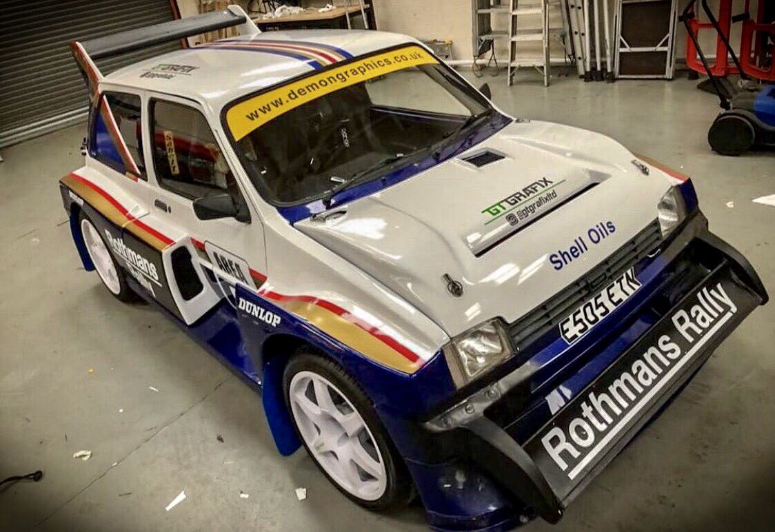 51_engineering's tweet photo. Ladies and Gents we’re thrilled to reveal the finished Rothmans Livery for our mighty 6R4!!

A huge thanks once again to GT Grafix, we can’t wait to share the car with you all throughout show season 🔥

#Area51 #MG #GroupB #GTGrafix https://t.co/kz88XmcWVT