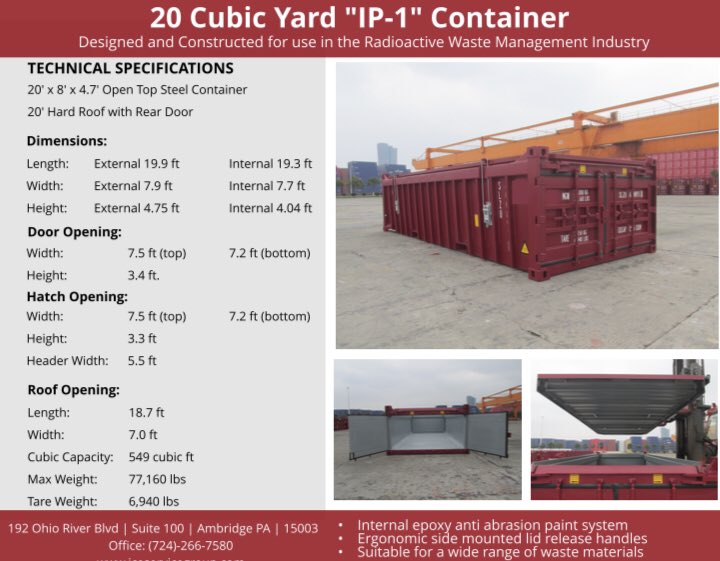 ICEServiceGroup's tweet photo. ICE recently expanded their Transportation &amp; packaging equipment fleet with 200 IP-1 Intermodal Containers.

These 20 Cubic Yard capacity intermodal containers were manufactured during the end of 2015 &amp; 2016. All containers are in very good, like new condition. https://t.co/jdyD8G9RT4