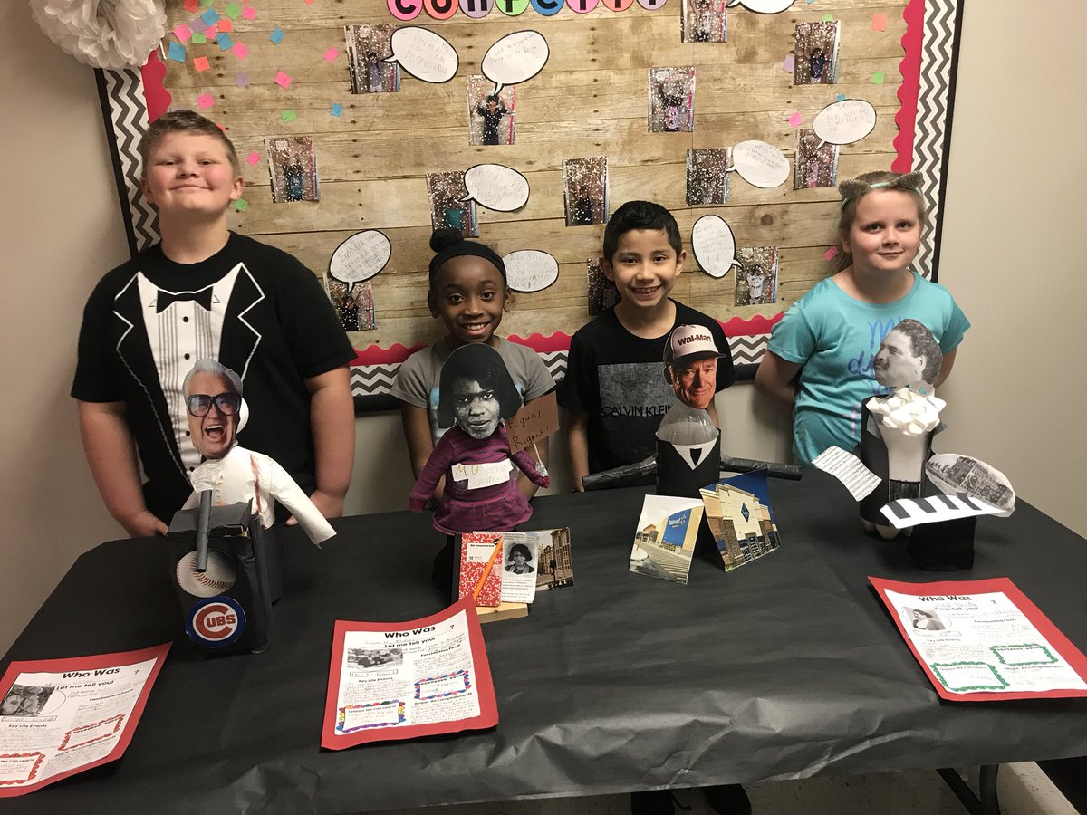 MsGholson's tweet photo. We had the “Famous Missourians Hall of Fame” today! Ss worked so hard on their biography bottle and research! They were so proud of themselves! ❤️ @Mill_Creek_ISD #isd3rdgrade #isdstrong #MillCreekProud https://t.co/VPwUKc3Ei9