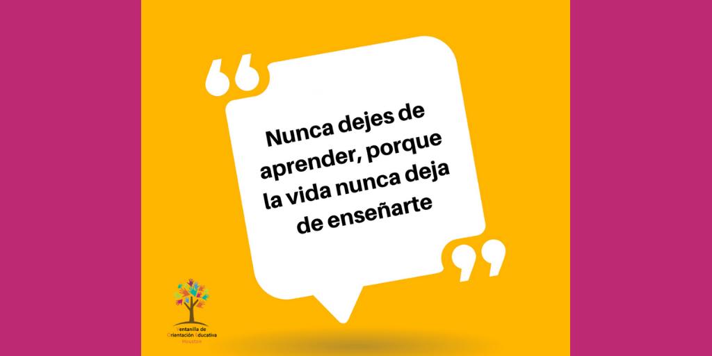 Y mientras aprendes, la vida se mantiene en movimiento. No te estanques, sigue adelante, conquista el futuro que sueñas para tí.

#VOETeInspira