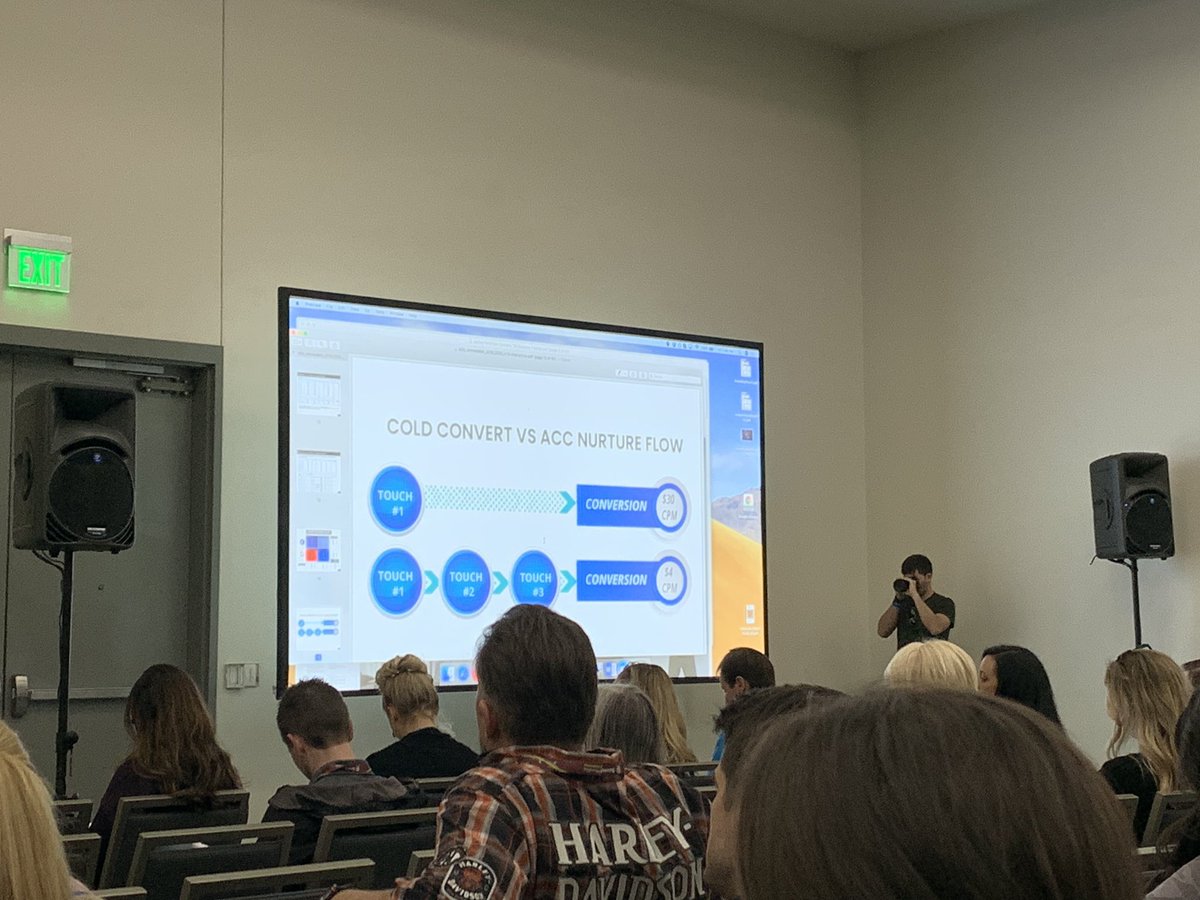 Kar_lyn's tweet photo. In Facebook ads you’re paying for delivery of your ads, but the postage gets more expensive if you put 💩in the box - @dennisyu #socialpostage #smmw19 https://t.co/jLaY8JncIQ