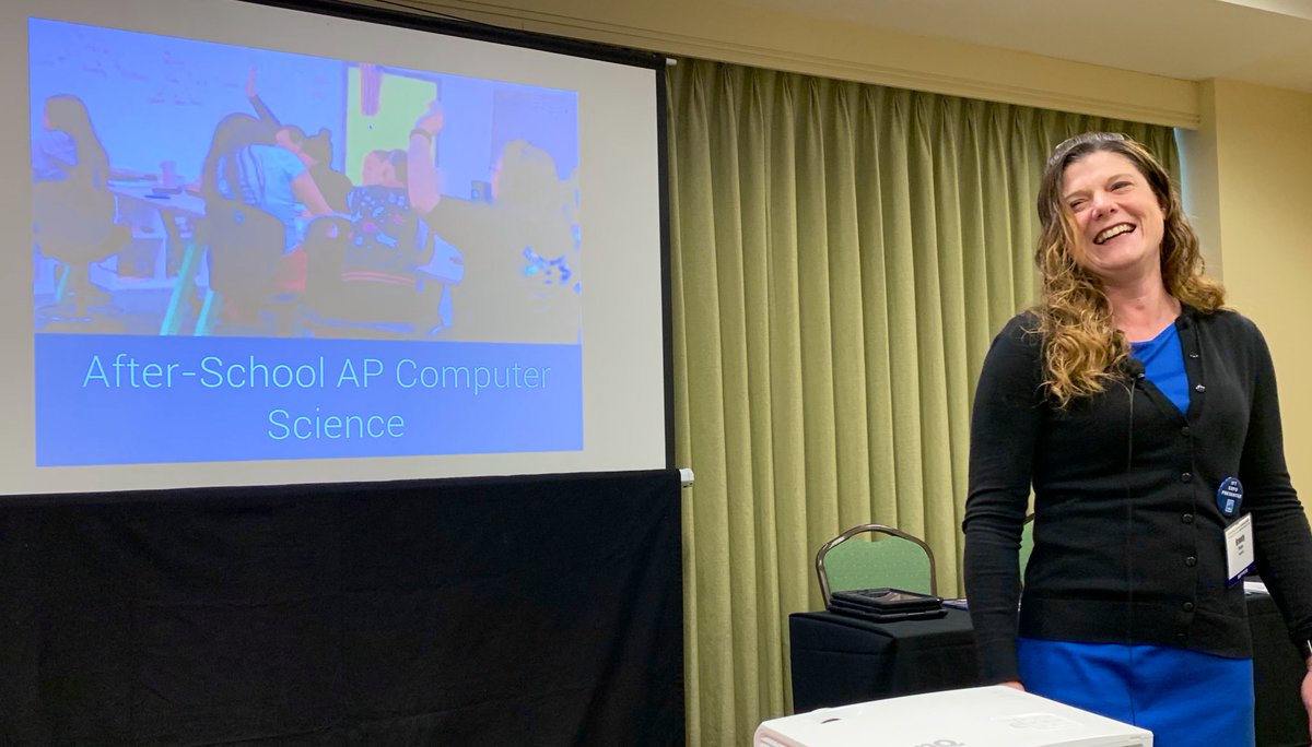 WeAreCTA's tweet photo. Brandy Peters asked ‘What if we told kids faced with every imaginable obstacle they were computer geniuses?’ & did exactly that with her students @ Eisenhower Elem, with incredible results. A #CTAIFT grant helped. #IFTExpo https://t.co/TyK1c9ig6p