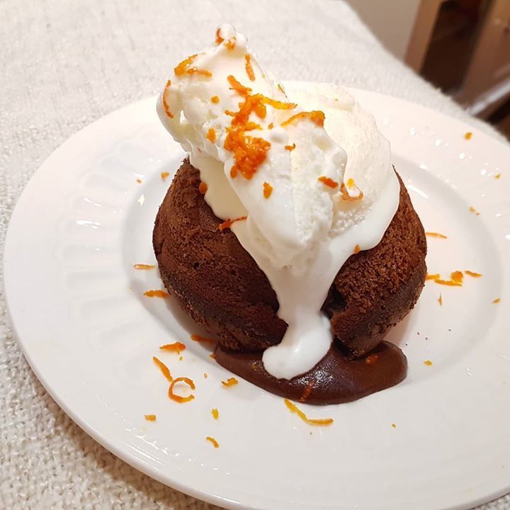 MeyerFood's tweet photo. This time, we added some orange and rum in our lava cake... And or course some vanilla ice cream 😋😋😋 https://t.co/MqffFTXHYE https://t.co/3KvnLdIUjk