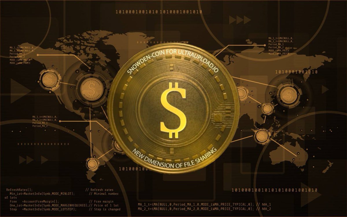 SnowdenCoin is an ICO with Security-Asset-Coins for an unstoppable and censorship free Filesharing System. investment in UltraUpload.io - the new dimension of filesharing.more Info on snowden-coin.com!
 discuss in our telegram channel. 
t.me/joinchat/HSef9…