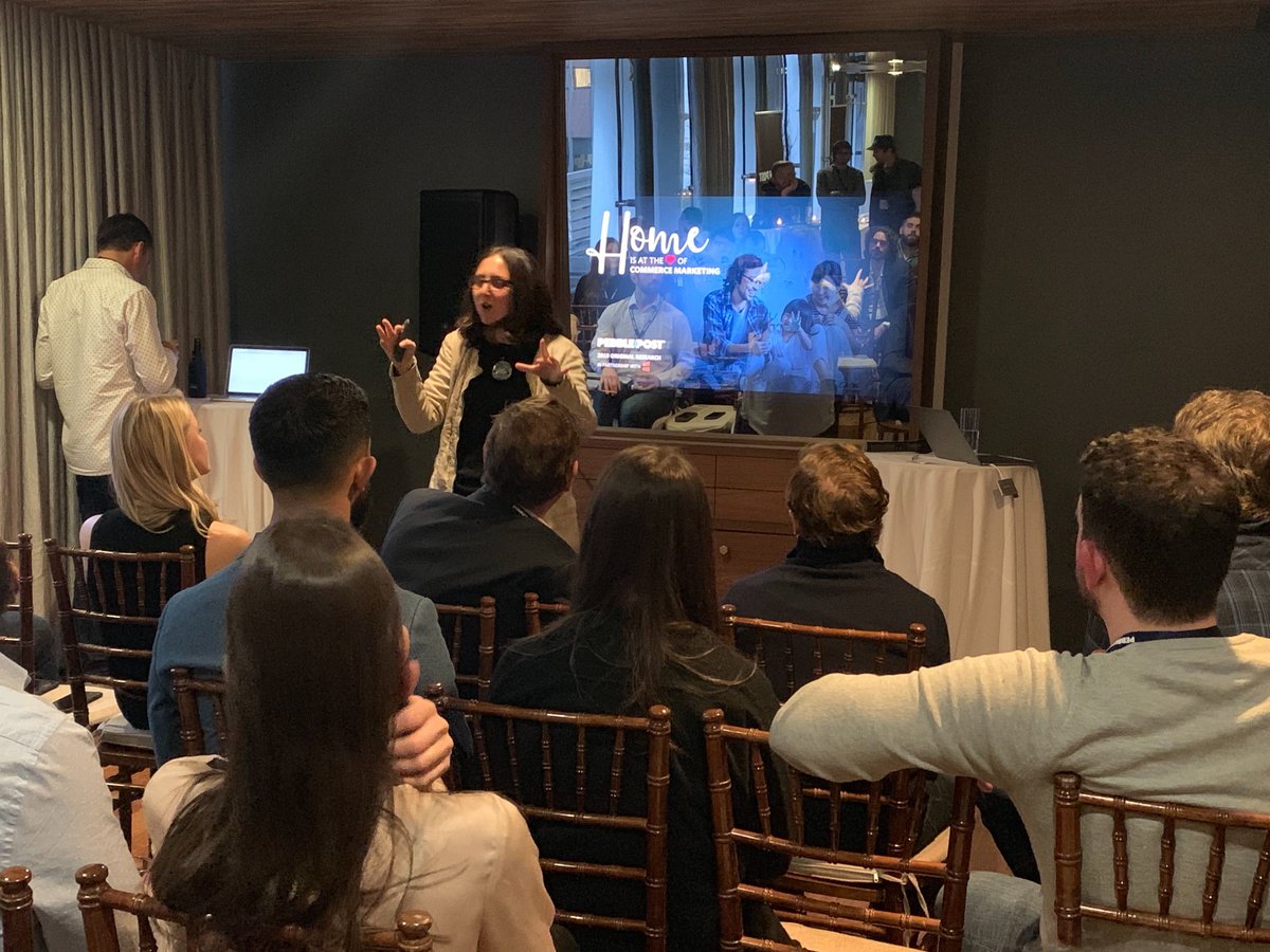 PebblePostPDM's tweet photo. We hosted an awesome #research infused #event with Devora Rogers of Murphy Research at Butter Restaurant. Devora walked leading #D2C brands through the value of the #home and the role it plays in #purchase decisions. Download the full. https://t.co/Axmz5SboYF https://t.co/2MUFplegzx