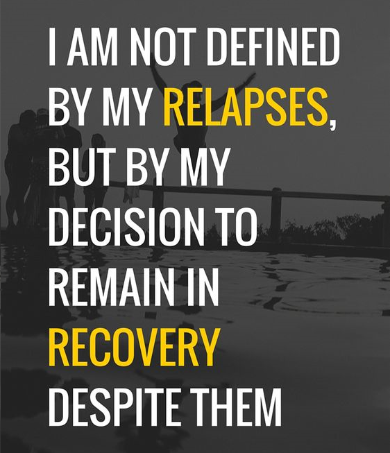 CornerstoneFla's tweet photo. Don't let your relapses define you. Be the change that you need. https://t.co/x7nTJgw3O9