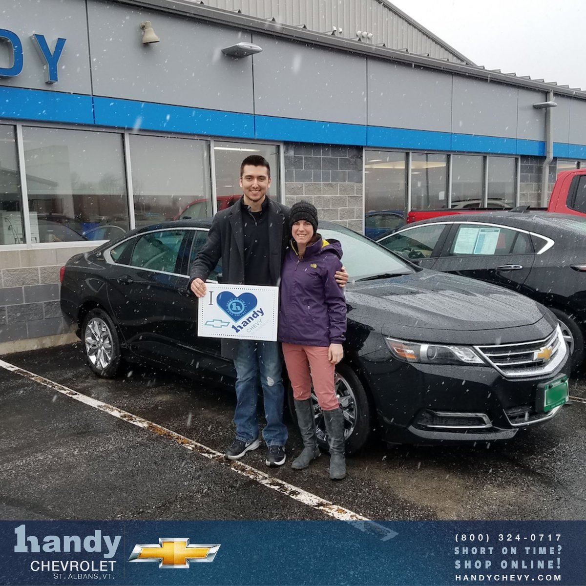 HandyChevrolet's tweet photo. Congrats to Raul on the purchase of his 2018 Chevy Impala from Christine. #HandyChevrolet #Shortontimeshoponline https://t.co/nTtDQ2Wxbo