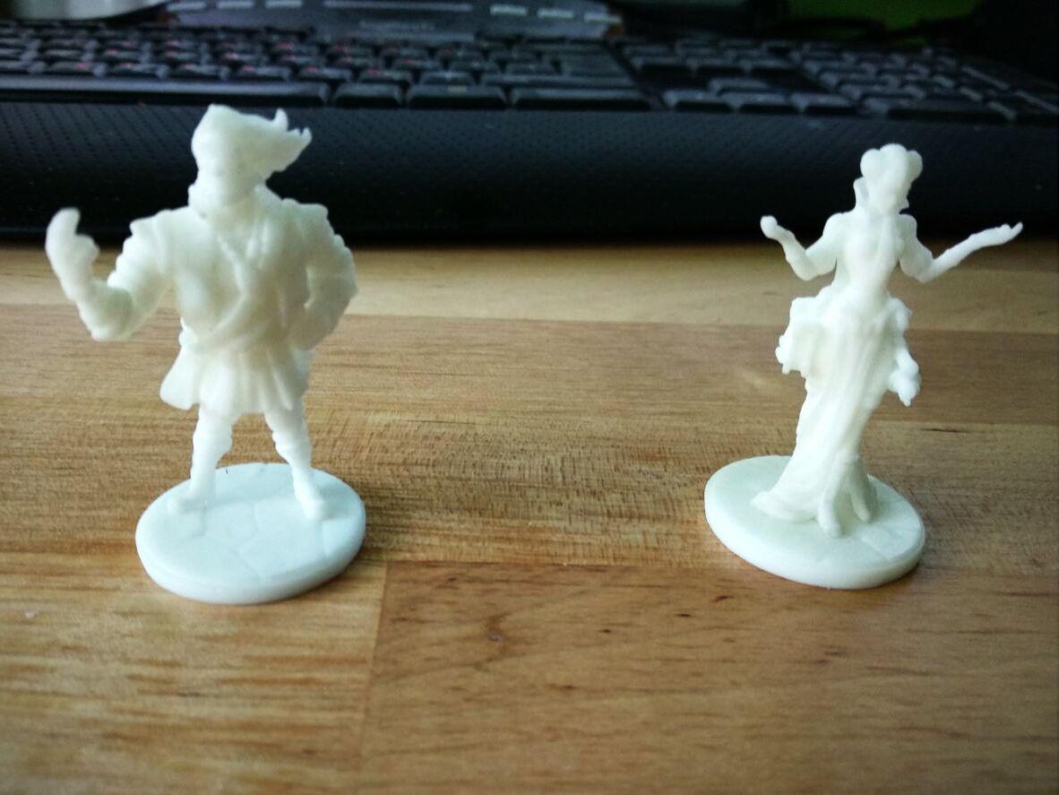 #RobberyMagicians prototypes miniatures made by 3D printer at home. Our Brigitta and Felix. 😉
Work keep going. 💪

#boardgames #bgg #tabletop #ForTreasures
