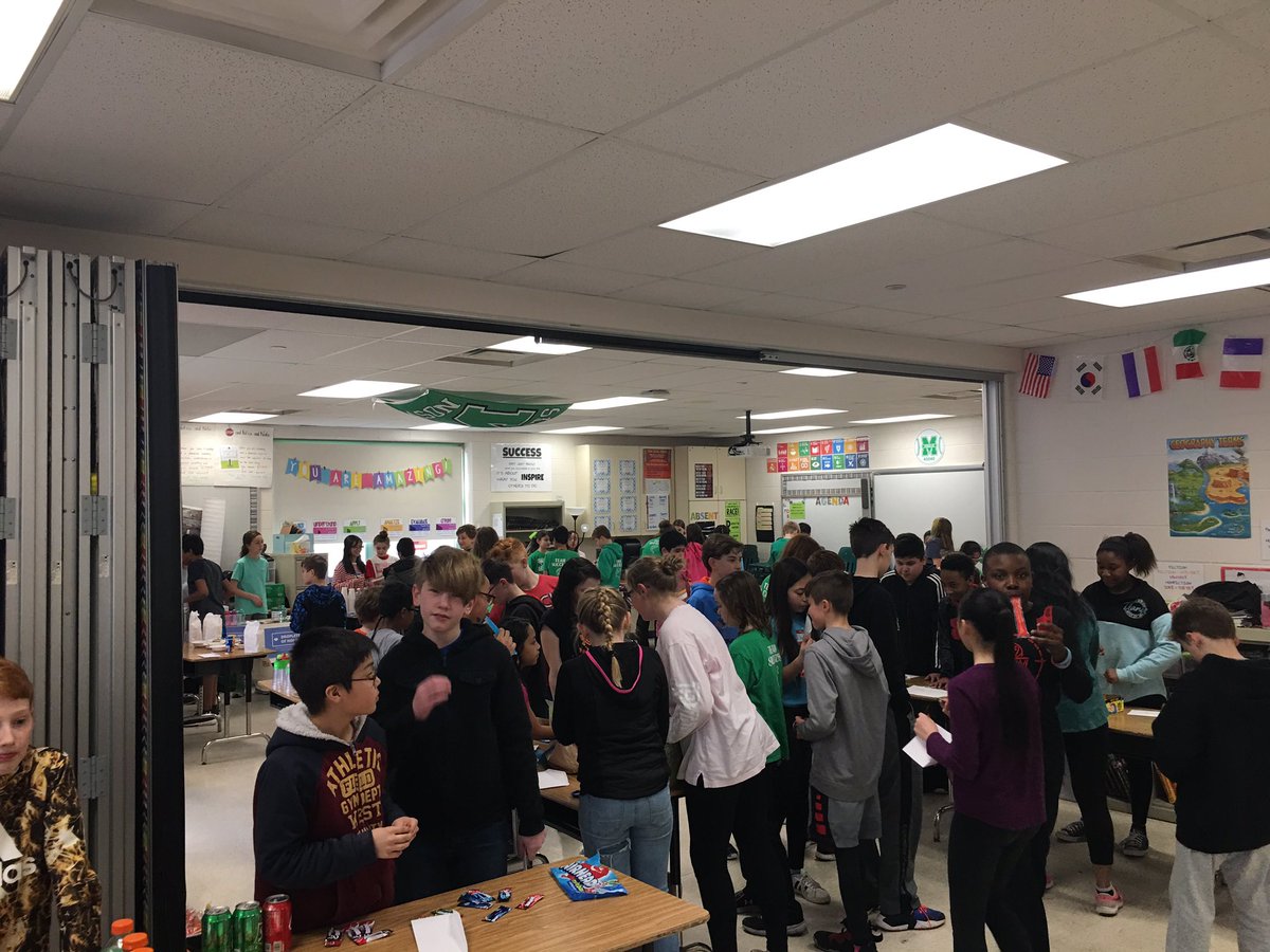 Things were hopping at the World Water Day Marketplace!  Our student vendors had lots of great items to sell to our teammates on Team Success and our friends on Endeavor &amp; Patriots!  Together, we raised $850 for Water for South Sudan! <a href="/principalmesser/">Eric Messer</a> <a href="/cooperlearns/">Jonathan Cooper</a> <a href="/MasonSchools/">Mason City Schools</a>