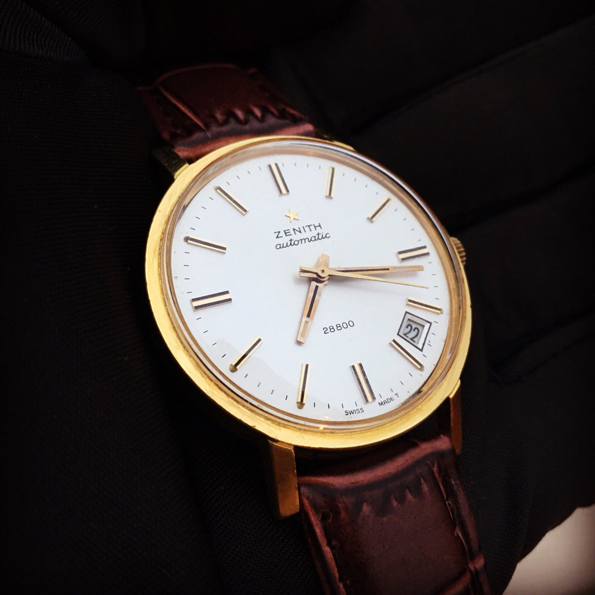 HighLoTime's tweet image. Zenith Automatic 28800 with the 2562PC movement from the 70’s #Zenith #Zenith28800 #VintageWatch #VintageWatches #Timepiece