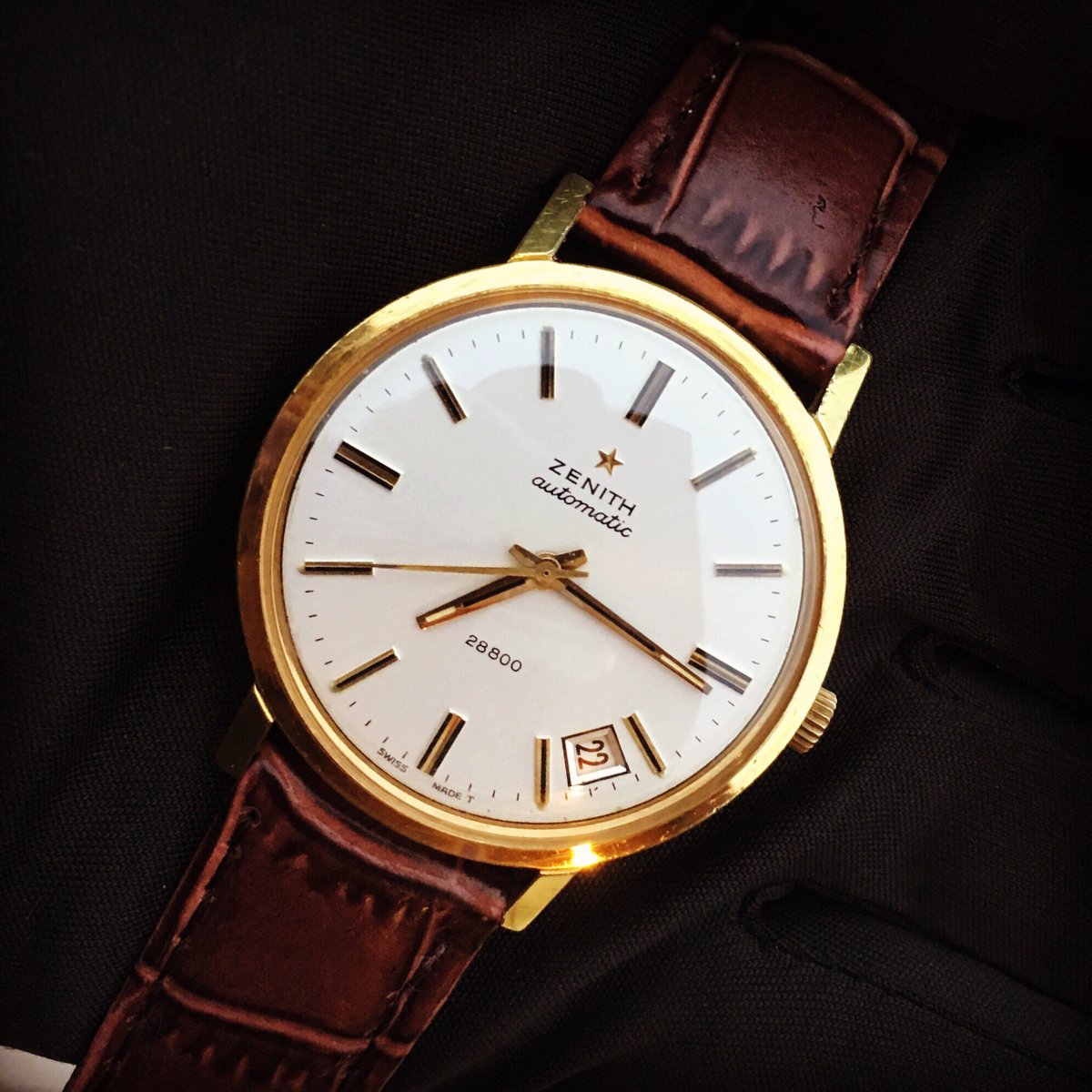 HighLoTime's tweet image. Zenith Automatic 28800 with the 2562PC movement from the 70’s #Zenith #Zenith28800 #VintageWatch #VintageWatches #Timepiece