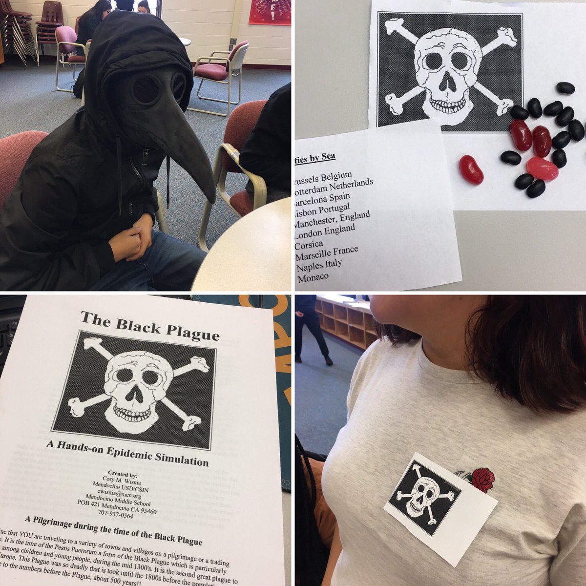 LibraryMvhs's tweet photo. The library is under quarantine. Ms. Emmett’s class participated in an interactive WH1 lesson in the library. #mvhsreads #mvhslearns #fcpslearns @MVMAJORS @CraigPerrier @mvmajornews https://t.co/koR9XigJtZ