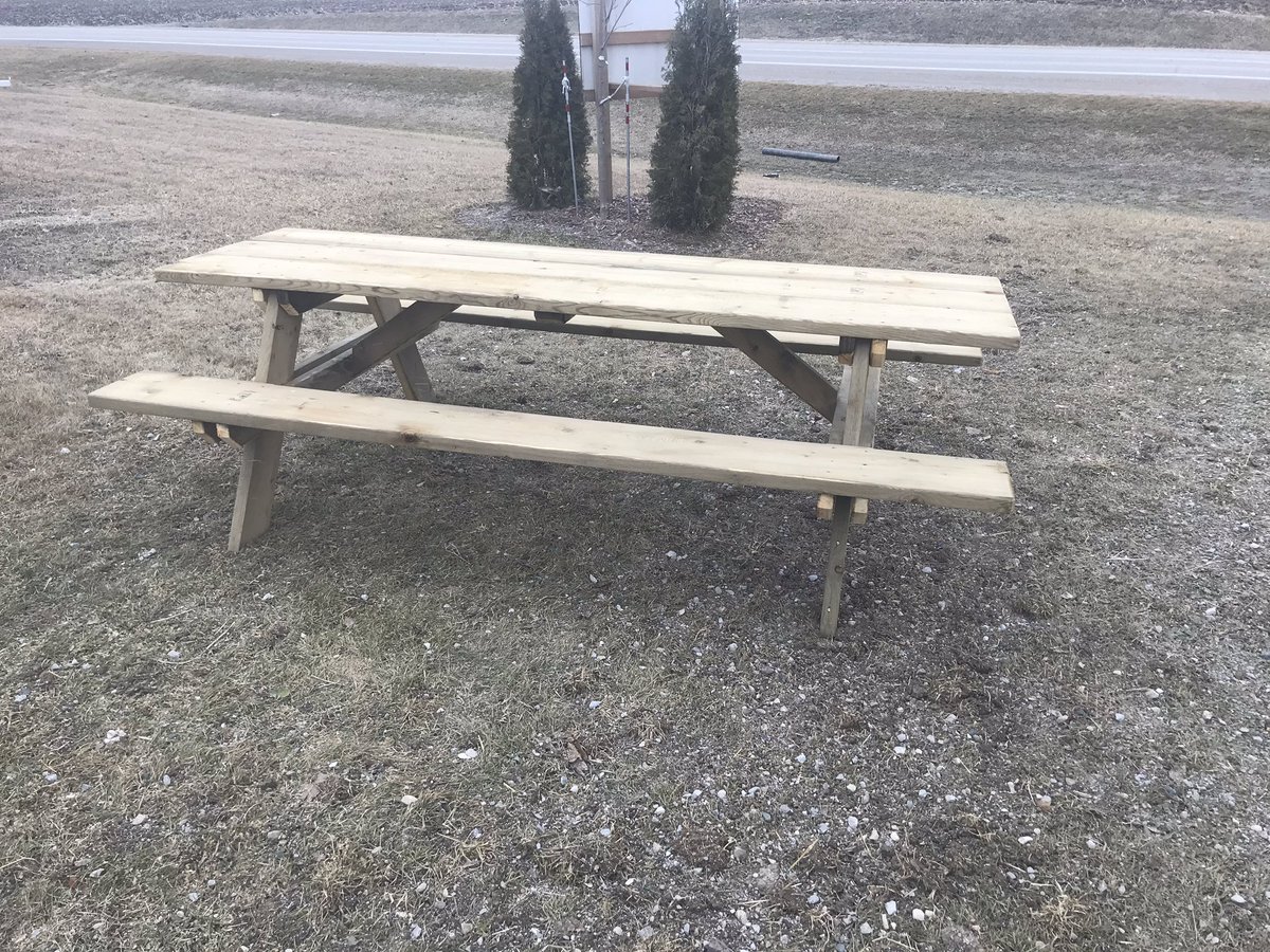 Want to win this 8’ pressure treated picnic table and support a great group while doing it, come out to the Big Buck and Gun Day facebook.com/BigBuckDay/ on April 6th to find out how.