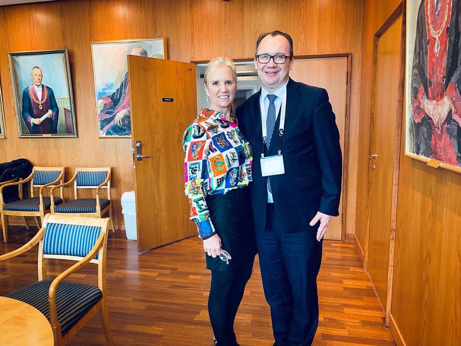 josteinhk's tweet photo. Extraordinary days in Bergen with
@KerryKennedyRFK @RFKHumanRights - one of the most inspiring human rights defenders around. A great friend of @RaftoFoundation #icannotstandaside #speaktruthtopower #bizhumanrights https://t.co/2ypzFe7vuS
