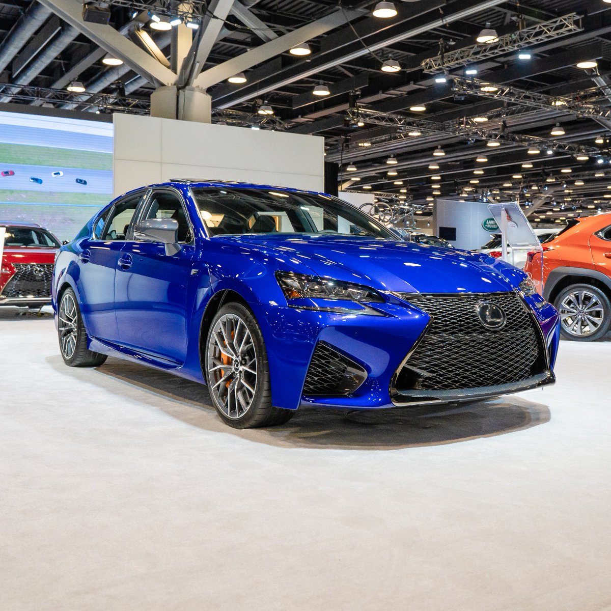 lexuscanada's tweet photo. Revel in the stunning #Lexus line-up at the @VanAutoShow, now on until Sunday, March 24. Visit our show booth to see self-charging hybrid electric #LexusUX, the exhilarating F SPORT #LexusRX, the radiant #LexusGSF and many more. #LexusAutoShow #VanAutoShow https://t.co/yUrX7Dyqut