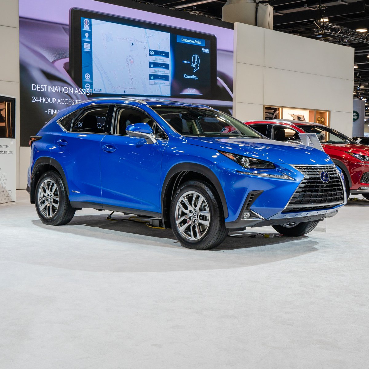 lexuscanada's tweet photo. Revel in the stunning #Lexus line-up at the @VanAutoShow, now on until Sunday, March 24. Visit our show booth to see self-charging hybrid electric #LexusUX, the exhilarating F SPORT #LexusRX, the radiant #LexusGSF and many more. #LexusAutoShow #VanAutoShow https://t.co/yUrX7Dyqut