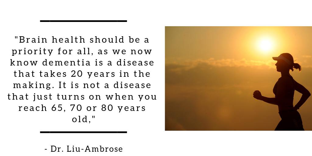 ResearchonWH's tweet photo. There is still hope for us #nocore but the earlier we start #exercise the better! #WHRC member Dr. Teresa Lui-Ambrose, Director of @UBC_CogMobLab shares the benefits of aerobic exercise on our cognitive health. To read more:  https://t.co/kehdCD5Osm #exerciseforbrainhealth https://t.co/L9P7VbKlXW