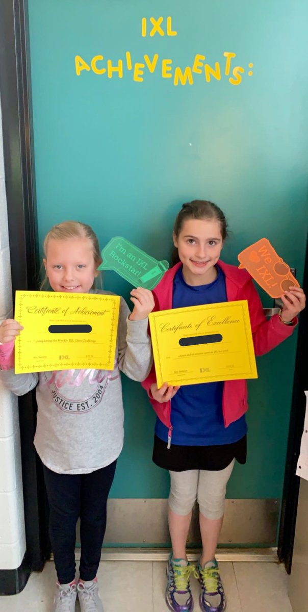 Our IXL winners of the week! So proud of these sweet girls for all the time and effort they put into completing our class challenge! As a whole, our class spent almost 60 hrs on IXL this wk and much of that time was at home. Way to go, Mrs. R’s Class! <a href="/ridgeviewraptor/">Ridgeview Elementary</a>