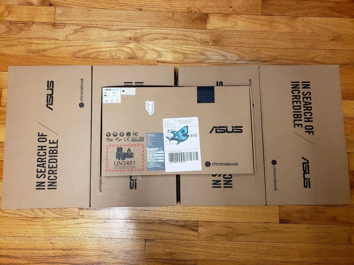 tjctf's tweet photo. With the start date drawing near, the prize reveals will now commence!

@yext, our lead sponsor, is providing the first place prize. Behold, the  ASUS C302C Chromebook. Thank you, Yext!

With two weeks to go, register at https://t.co/bgkPs9NzqK and to join our Discord! https://t.co/a0wmggynUO