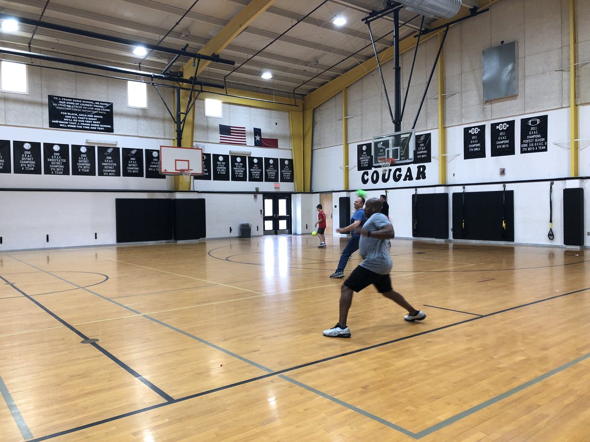missstricker's tweet photo. A little friendly staff dodgeball game after work! https://t.co/NEtkhIq1BX
