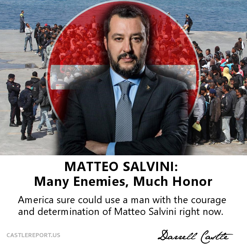 cnstitutionprty's tweet photo. https://t.co/6cuuq5cNEk…/
THE CASTLE REPORT: Darrell Castle introduces Matteo Salvini, Deputy Prime Minister of Italy, and his successful approach to ending illegal immigration in his country.
#CastleReport #Salvini https://t.co/QxXG9ZJCgu