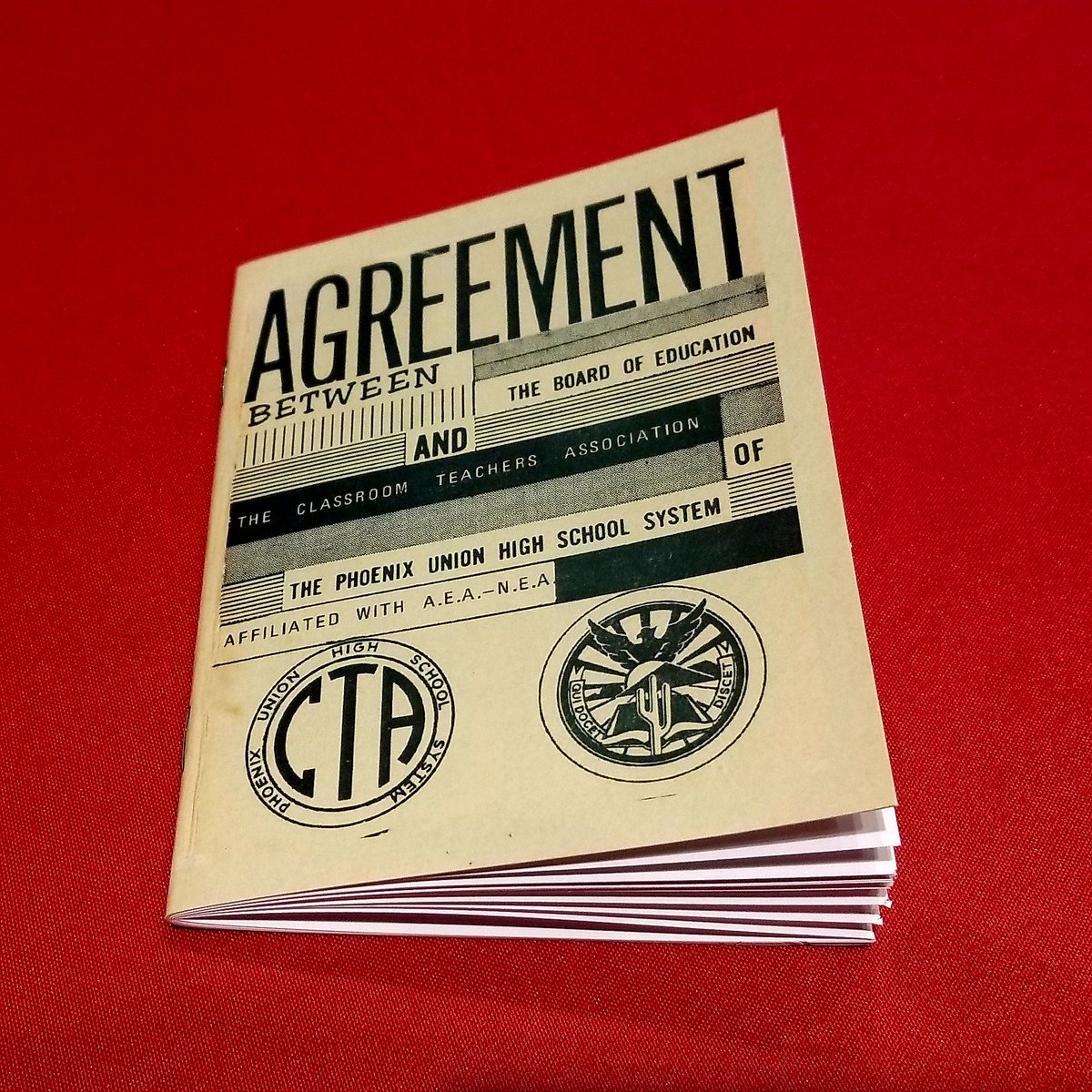 Stan_Prescott's tweet photo. Celebrating the 50th anniversary of the professional agreement between PUHSD and our Classroom Teacher's Association! It's the oldest professional agreement in Arizona and one of the oldest in the US! #GoPUHSD #UnionStrong #RedForEd https://t.co/G7H151v4Gf