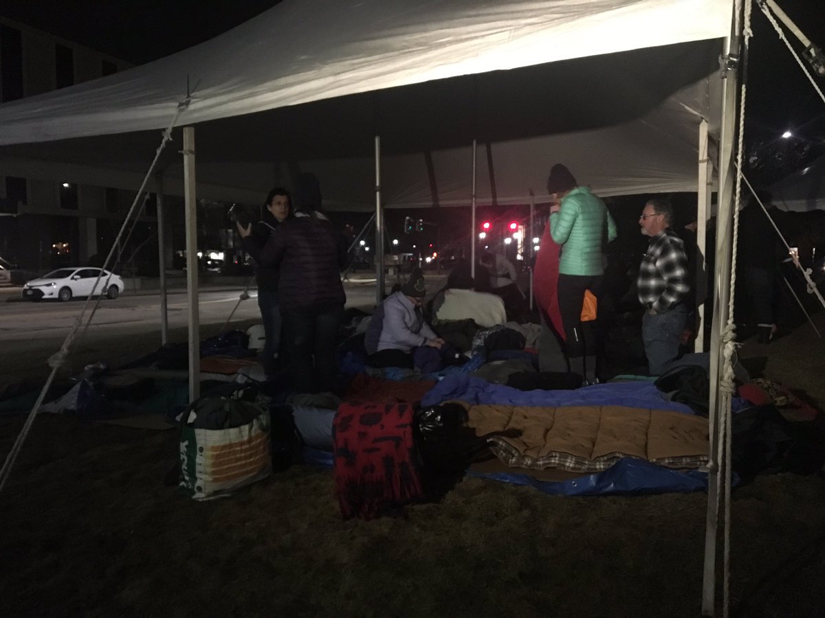 WMUR9's tweet photo. .@WaypointNH SleepOut 2019 @GovChrisSununu @MayorJoyceCraig & @RepChrisPappas are among this group sleeping outside in Manchester tonight to raise awareness and $$ to combat youth homelessness #NoRestUntil via @SlopezWMUR https://t.co/bW3fVRbPJp