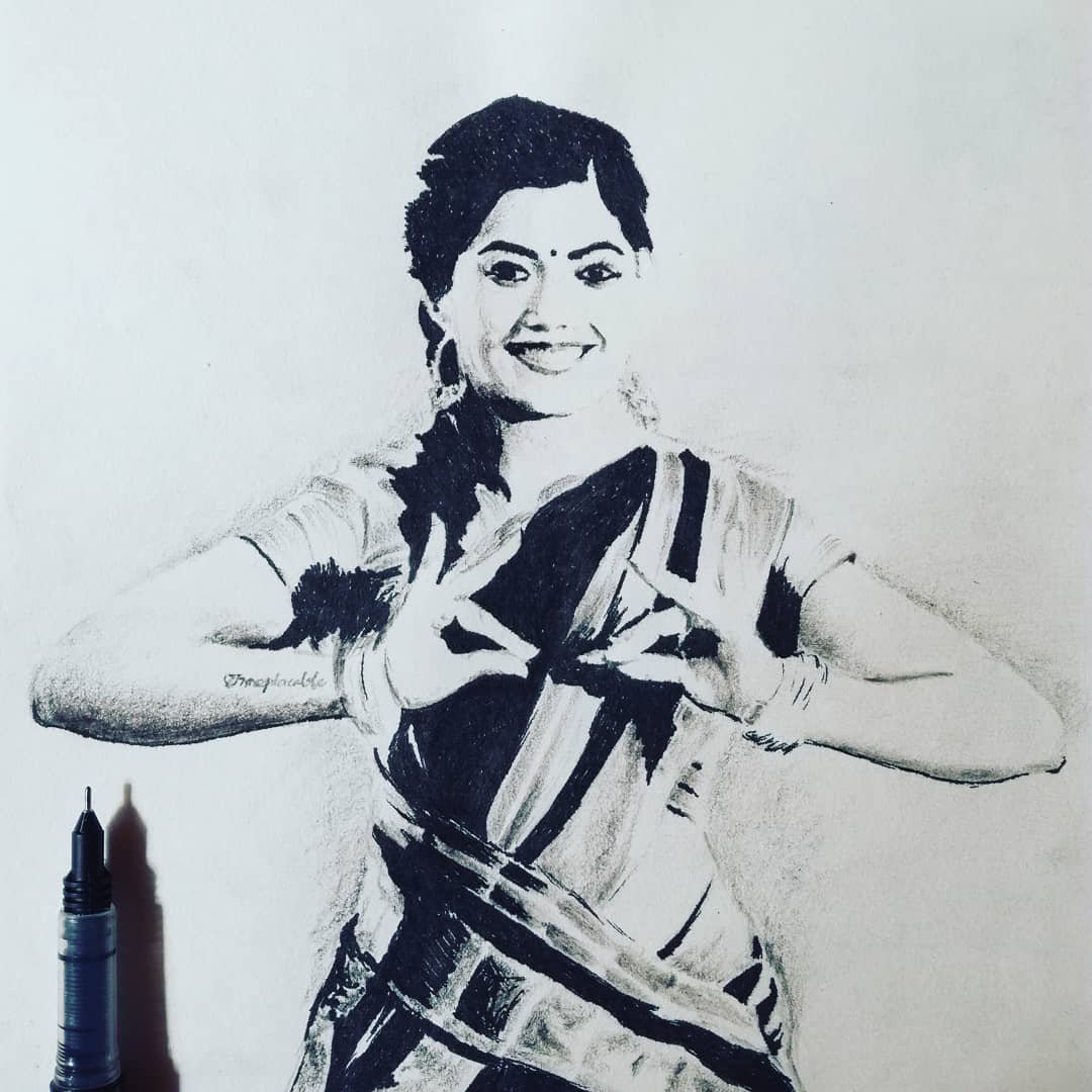 Rashmika Mandanna Drawing Images