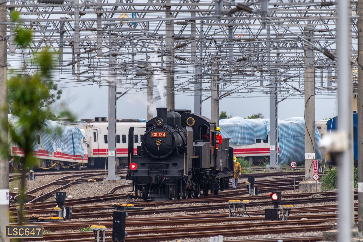 LSG647647's tweet photo. 2019年3月22日
8788車次（南端）CK124+煤水車+TPK+R40（北端）
彰化-富岡機廠迴送
CK124於機廠單機運転
#CK124
#小王子 https://t.co/hsq7Qv2ITS