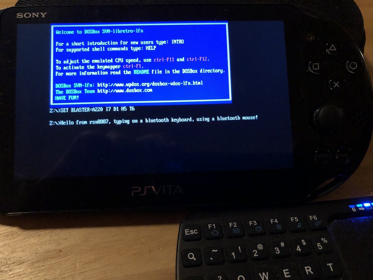 Rsn87 I Improved Retroarch Vita Multi System Emulator By Implementing Bluetooth Keyboard And Mouse Support This Is Useful For Computer Cores Like Dosbox Ms Dos And Vice C64 This Should Hit One