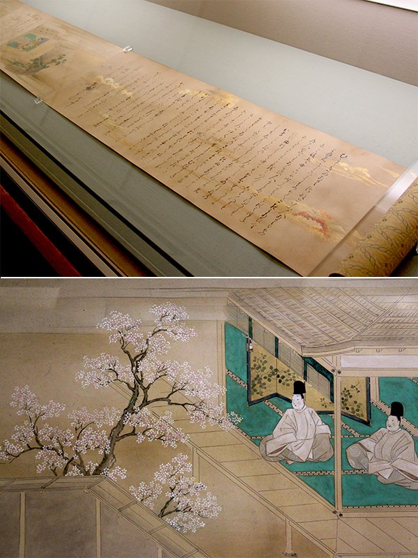 博物館でお花見を 】絵・住吉如慶(すみよしじょけい)、詞・愛宕通福(お