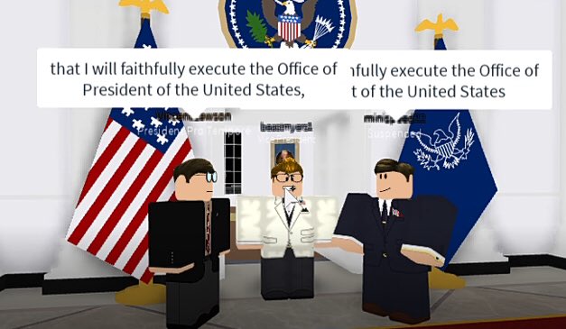 DUSARBX's tweet photo. President Minispeed has just been sworn into the Office of the President of the United States! https://t.co/ieq4KHX6cx