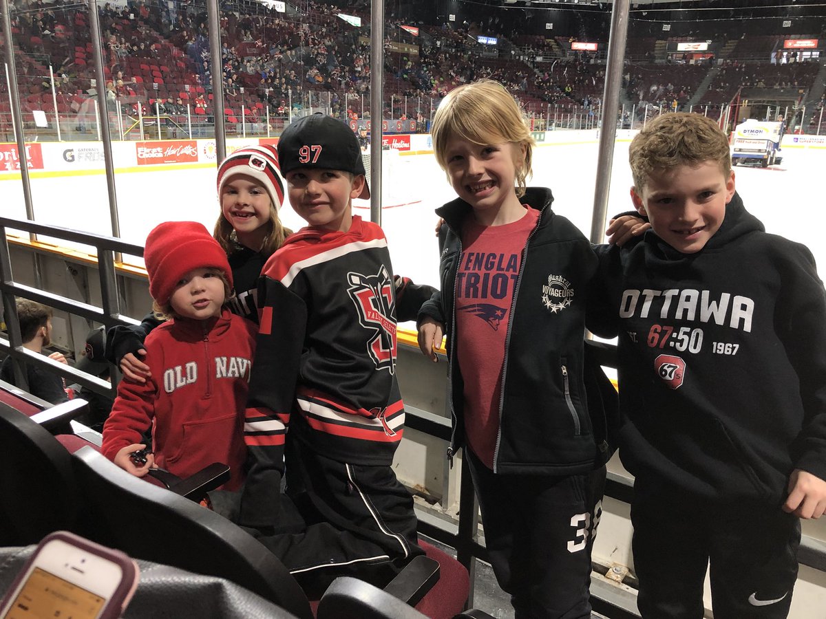 ScheunemanApril's tweet photo. @Ottawa67sHockey first 67’s hockey game for Brady #noquit #go67’sgo https://t.co/AGzwPp2uov