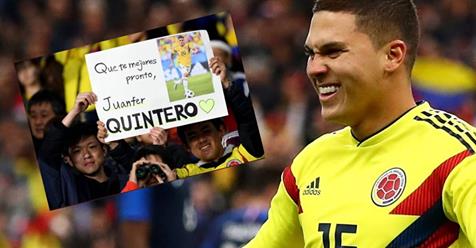 #Video. Los japoneses mandaron mensajes y hasta cantaron por la recuperación de 'JuanFer' Quintero. https://bit.ly/2CtnJTp