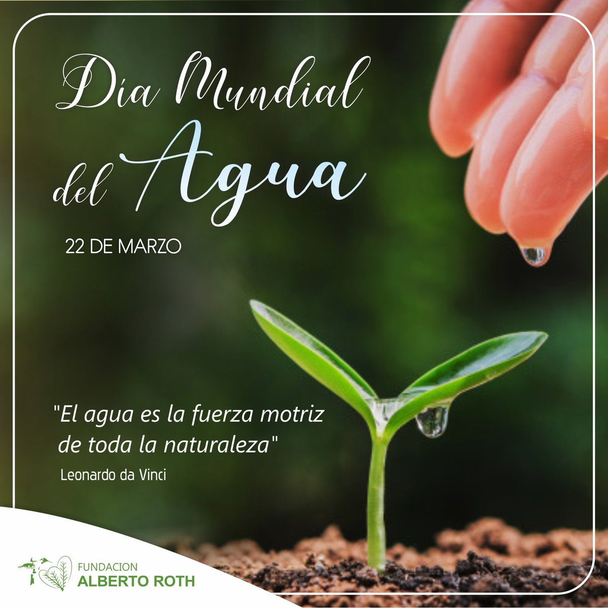 Hoy en el #CalendarioAmbiental #DíaMundialdelAgua💦 
"El agua es la fuerza motriz de toda la naturaleza" ⠀