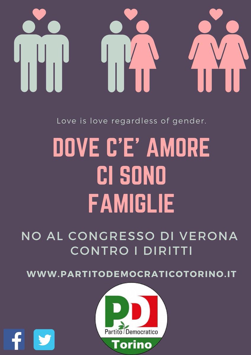 A #Verona il Congresso delle Famiglie offrirà spazio alle peggiori posizioni antiabortiste e contro i diritti #LGBT. 
Diciamo no a chi coltiva intolleranza e ignoranza. 
No al congresso di Verona contro i diritti #CongressoMondialeDelleFamiglie