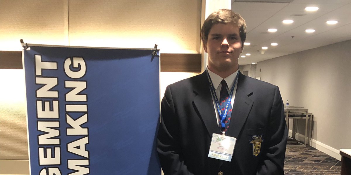 DavidMowery's tweet photo. FBLA STATE FINALIST ALERT!
So excited to have Noah Shelly as part of the Georgia Superteam in Management Decision Making. #pepperellpride #gafblaslc https://t.co/X7JgmGsokx
