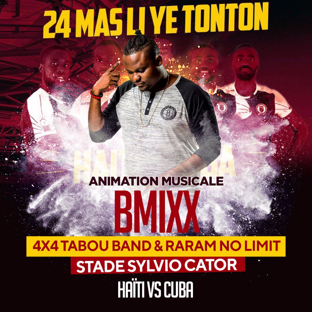 fhfhaiti's tweet photo. 24 MARS 6H:30PM🇭🇹⚽ MATCH la TÈT DWAT🙌🏾#MOBILISATIONtotale🤞🏽 ANPIL bri nan tèt #CUBAINyo😁 #4eVIKTWAlapye💪🏾 #NoupralmetCubaCHO🔥🔥#VinGadMATCHsaNanSTADEla🙌🏾 #24MAS #LigueDesNations🏆 #FocussouFOUTBÒLla #KiteBoullaWoule⚽🇭🇹 @fhfhaiti https://t.co/r4q6FZGWm9