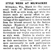 MKEFW's tweet photo. #FlashbackFriday 100 years ago, #Milwaukee had a "Style Week." Retailers had special displays, with the latest and finest merchandise for spring. We've come a long way, but we're glad to continue a tradition of Fashion Week in Milwaukee! Article from "The Motor Age." https://t.co/prrglfKL9H