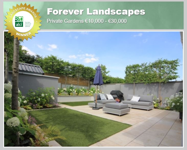 Joint winner of the #ALCIAWARDS for a private garden between €10,000 - €30,000 is Forever Landscapes .

Congratulations to Forever Landscapes and all nominated. See the full list of winners online - alci.ie/awards/