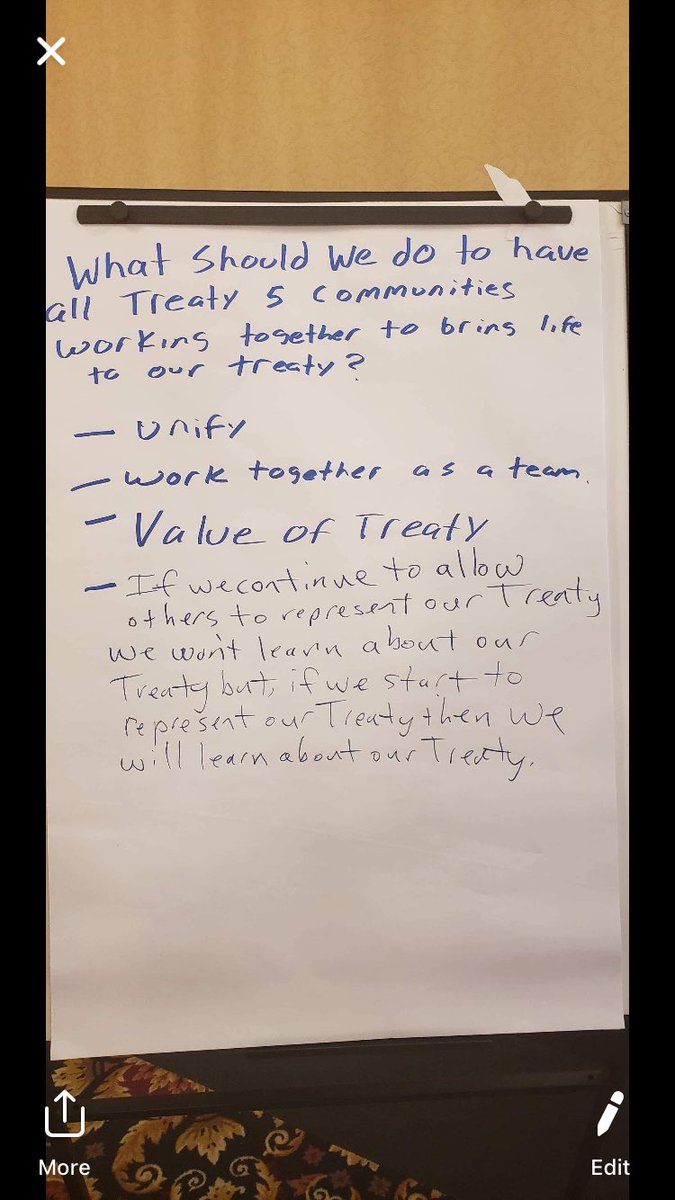 KakegamicJon37's tweet image. Just reflecting on how important it is to listen to our youth and involve them.  Here is what they said in our recent Treaty Five Summit for Ontario.  I love the last comment!  It says it all!  How can anyone go against this?  #nostatusquo #TreatyFive #T5 💋❤️😊
