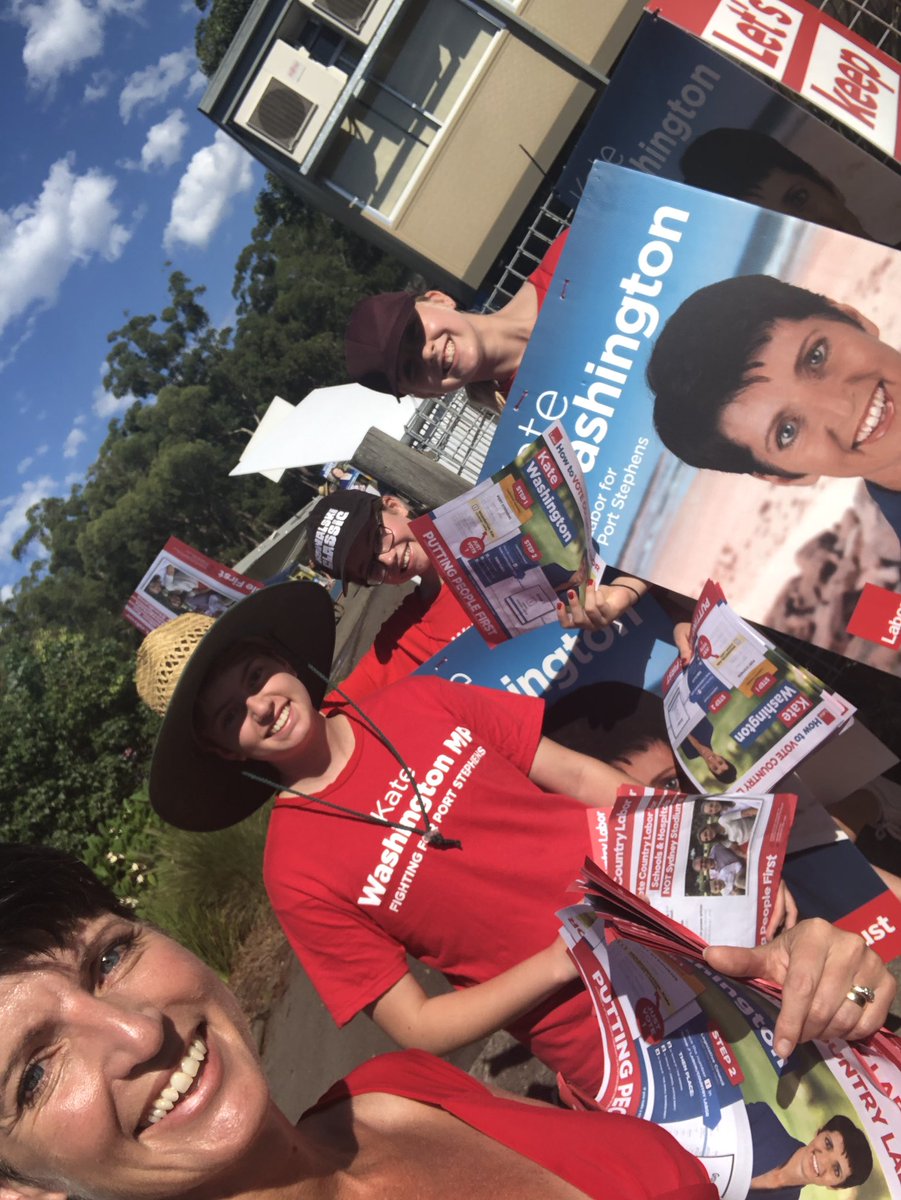 KateRWashington's tweet photo. Voting in Port Stephens today is a family affair #NSWVotes2019 #countrylabor https://t.co/GTsliSOsQg