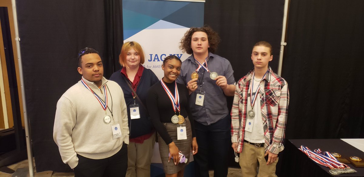 RFosterLBPHS's tweet photo. Congrats @FairdaleHSJAG for 2nd place in Decision Making at the 2019 JAG Career Development Conference (Nathaniel Morgan, Kim Dupin, Miracle Brown, JD Votaw, Sam Sexton) #jagkycdc19 #ourfuturestartshere https://t.co/Y8Ms61g8DQ